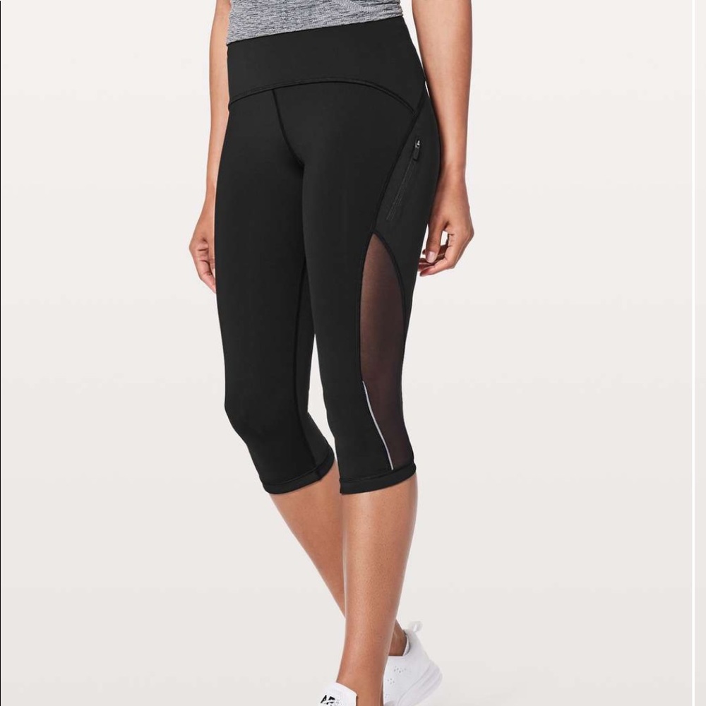 Lululemon Sun Runner Crop Black Leggings